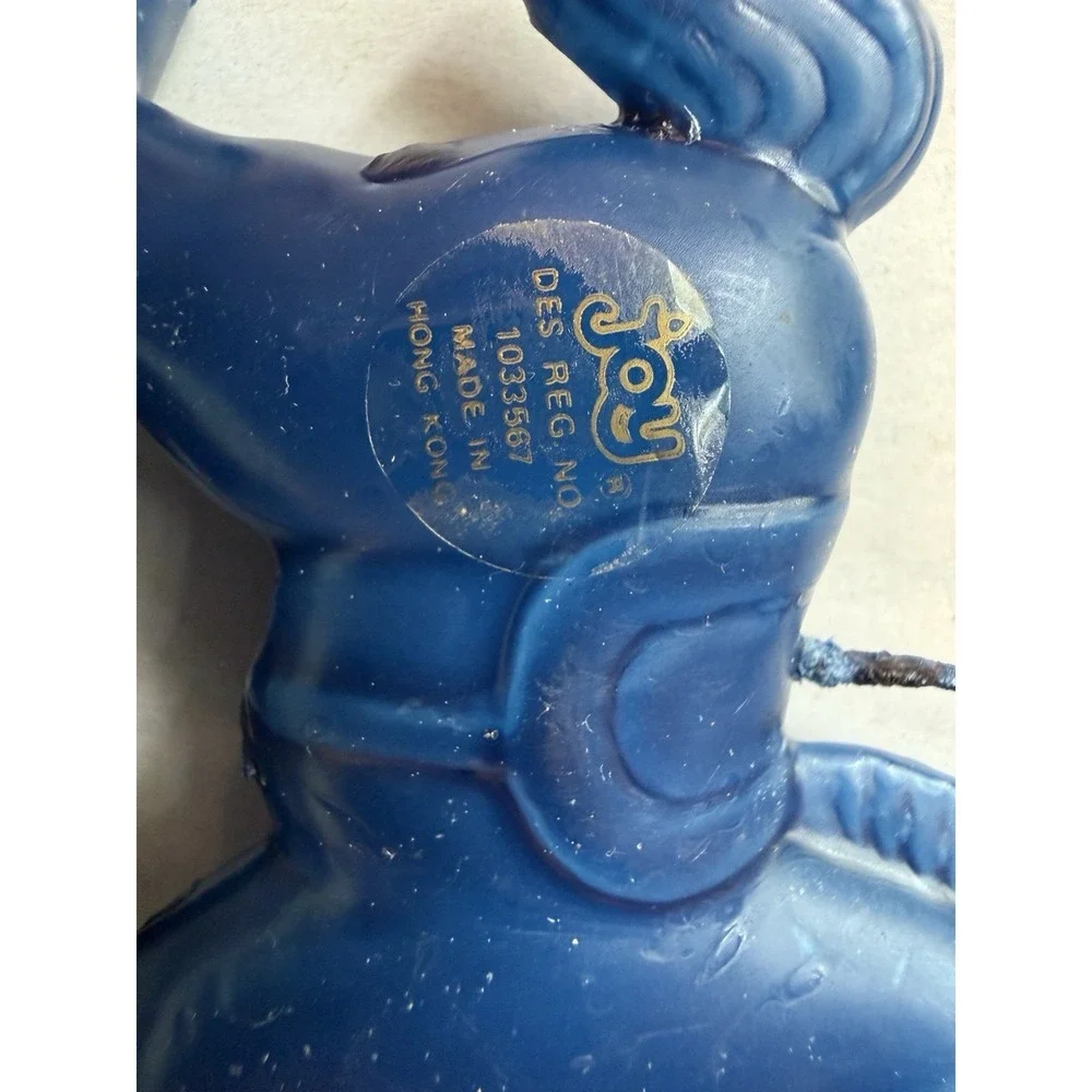 Lot of 6 VTG Joy Rocking Horse Wax Candles Cobalt & Pale Blue Cake Toppers NOS